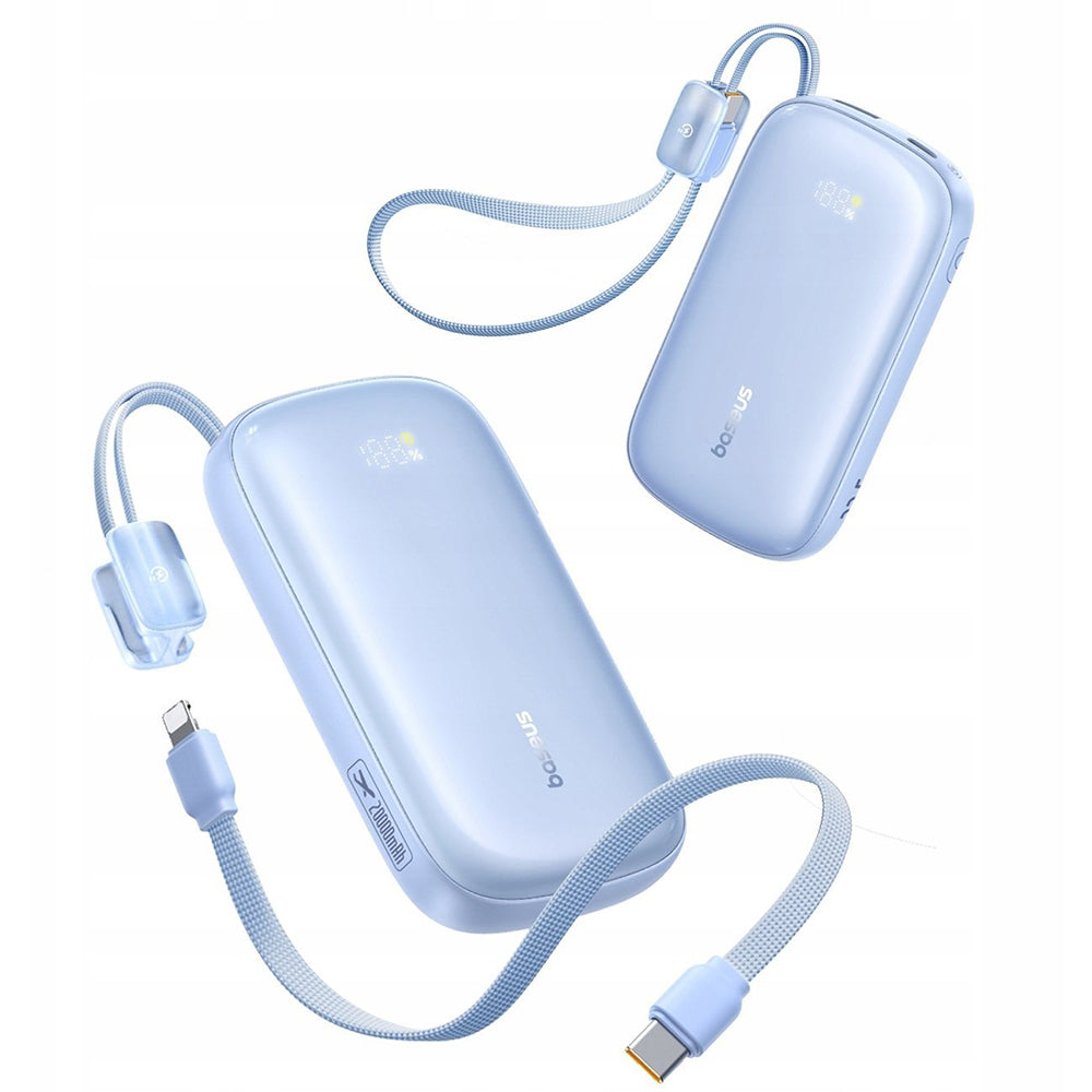 Batería Externa Baseus EnerFill FC21 Qpow 3 Ultra, 20000mAh, 22.5W, QC + PD, 1 x USB-A - 1 x USB-C, Azul E0027M03