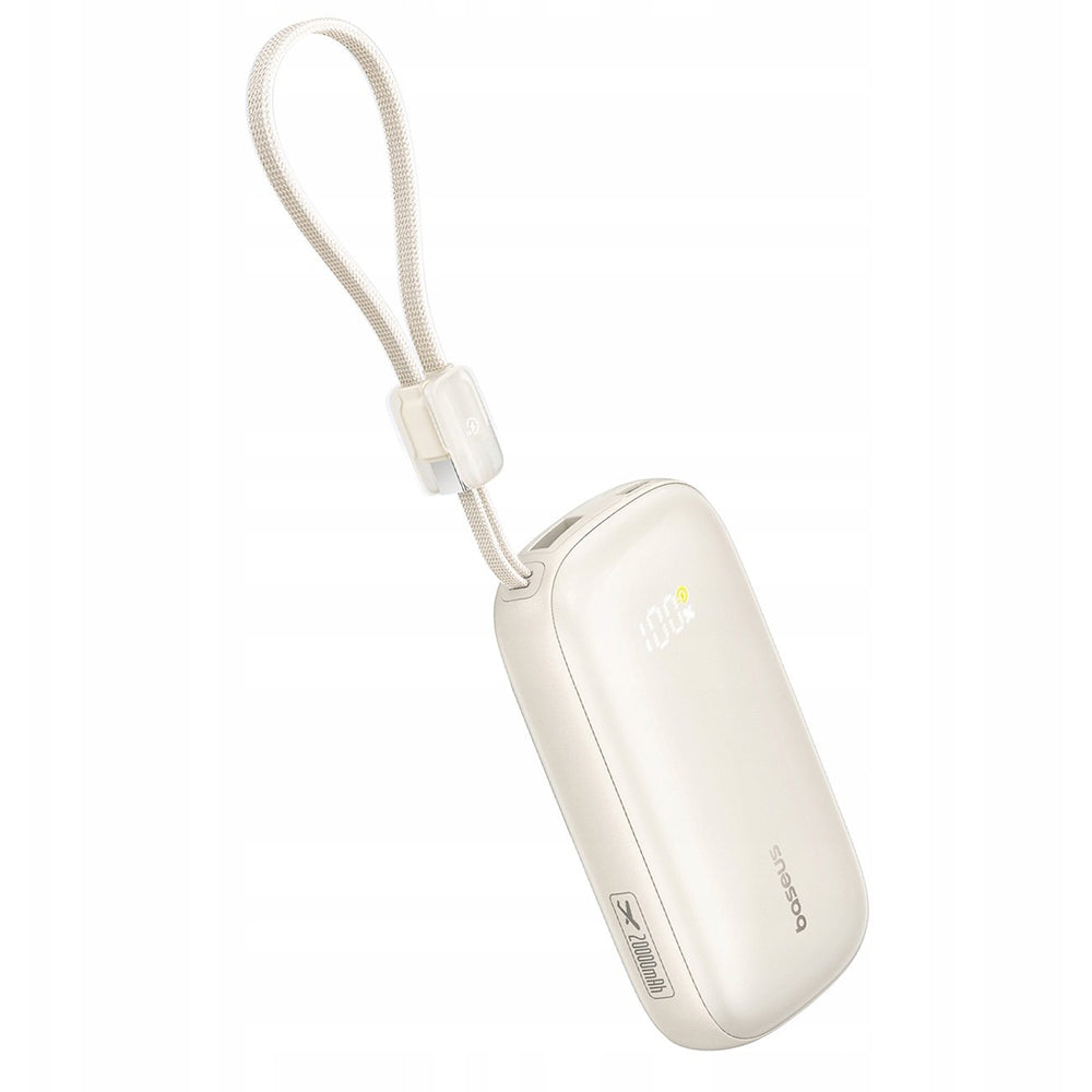 Batería Externa Baseus EnerFill FC21 Qpow 3 Ultra, 20000mAh, 45W, QC + PD, 1 x USB-A - 1 x USB-C, Beige E0027P01