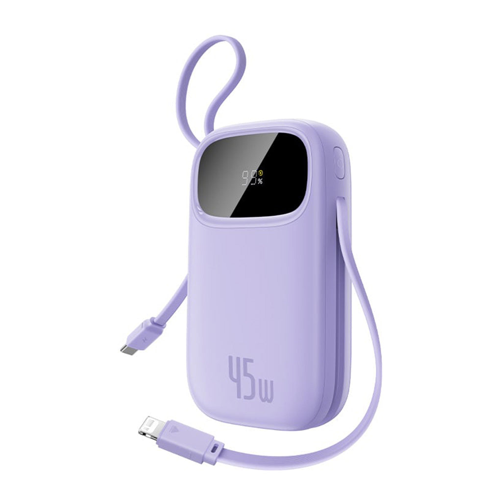 Batería Externa Baseus EnerFill FC31 Qpow 3, 20000mAh, 45W, QC + PD, 1 x Lightning - 1 x USB-A - 2 x USB-C, Morado E0028D02