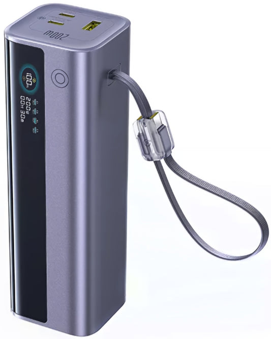 Batería Externa Baseus EnerGeek GR11, 25000mAh, 200W, QC + PD, 1 x USB-A - 3 x USB-C, Gris E0028Q00