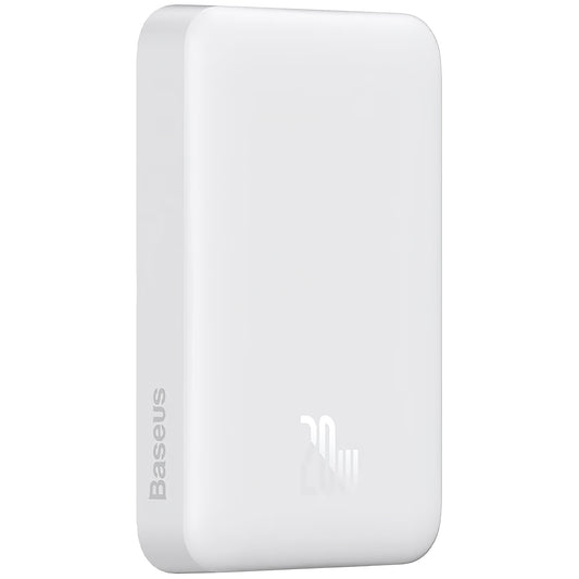 Batería Externa Baseus Magnetic Mini, 10000mAh, 20W, PD + FQI, 1 x USB-C, Blanca P10059001223-00