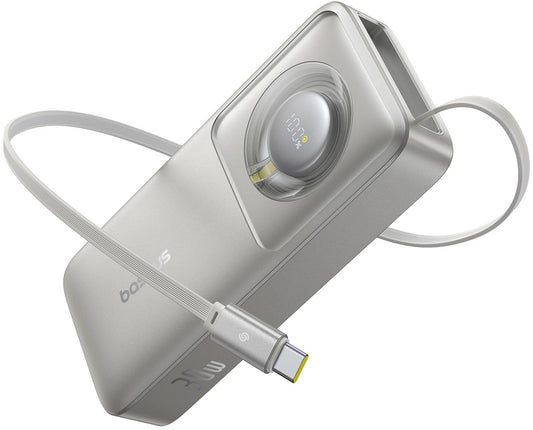 Batería Externa Baseus OS Free2Pull, 10000mAh, 30W, PD, 2 x USB-C, Gris P10073701843-00