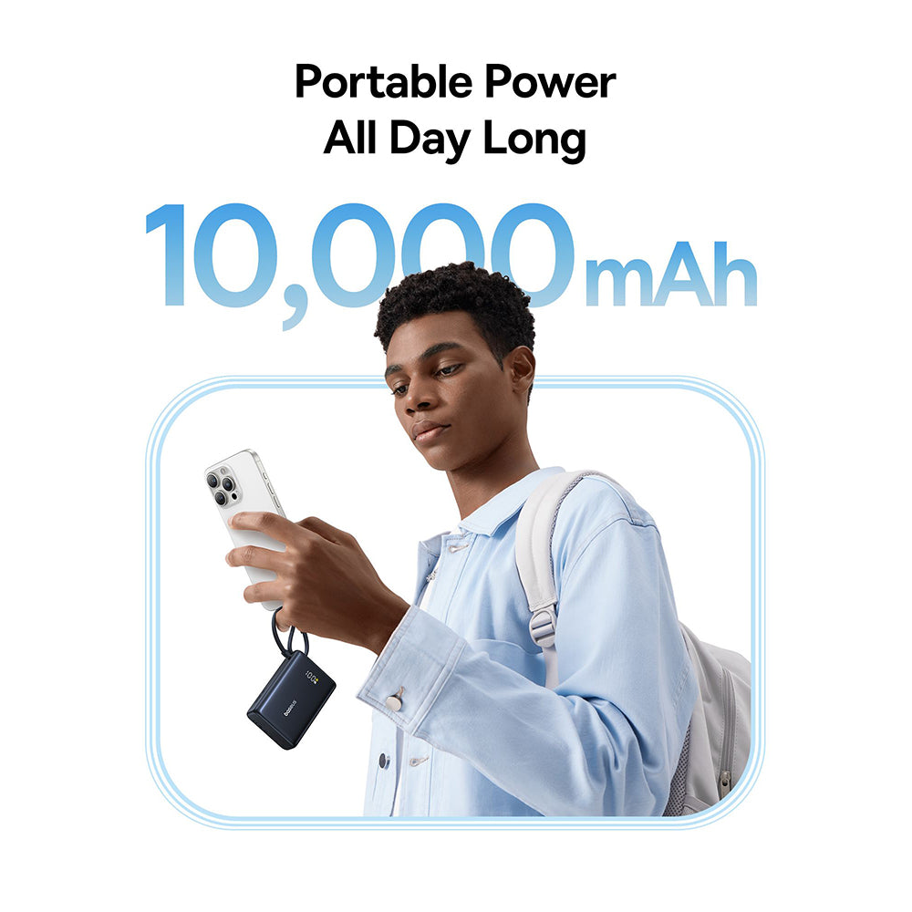 Batería Externa Baseus PicoGo, 10000mAh, 45W, QC + PD, 1 x USB-A - 2 x USB-C, Negra P10076803123-00