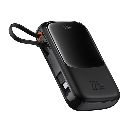 Batería Externa Baseus Qpow Pro+, 10000mAh, 22.5W, QC + PD, 1 x USB-A - 2 x USB-C, Negra P10067101113-00