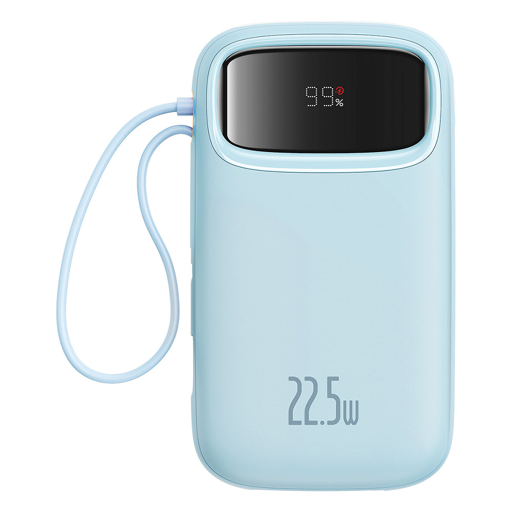 Batería Externa Baseus Qpow Pro+, 20000mAh, 22.5W, QC + PD, 1 x Lightning - 1 x USB-A - 2 x USB-C, Azul P10055002313-00