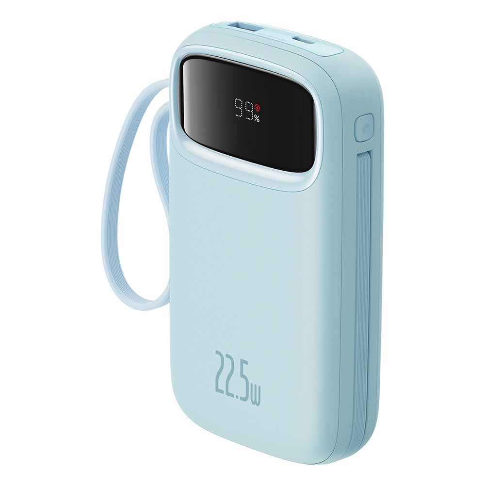 Batería Externa Baseus Qpow Pro+, 20000mAh, 22.5W, QC + PD, 1 x Lightning - 1 x USB-A - 2 x USB-C, Azul P10055002313-00