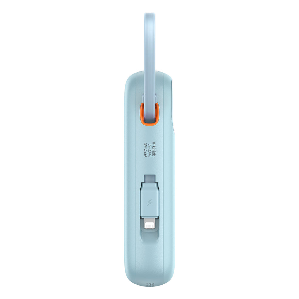 Batería Externa Baseus Qpow Pro+, 20000mAh, 22.5W, QC + PD, 1 x Lightning - 1 x USB-A - 2 x USB-C, Azul P10055002313-00