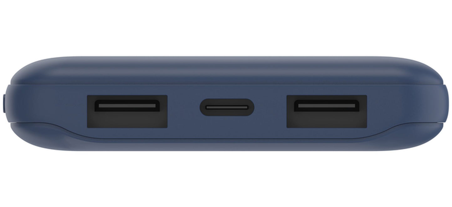 Batería Externa Belkin BoostCharge, 10000mAh, 15W, 1 x USB-C - 2 x USB-A, Azul Marino BPB011btBL