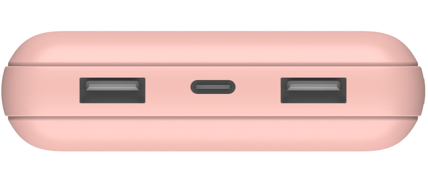 Batería Externa Belkin BoostCharge, 20000mAh, 15W, 1 x USB-C - 2 x USB-A, Rosa Dorado BPB012btRG