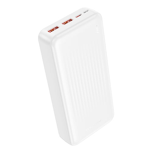 Batería Externa Borofone BJ80A Clever, 20000mAh, 22.5W, QC + PD, 1 x USB-C - 2 x USB-A, Blanca