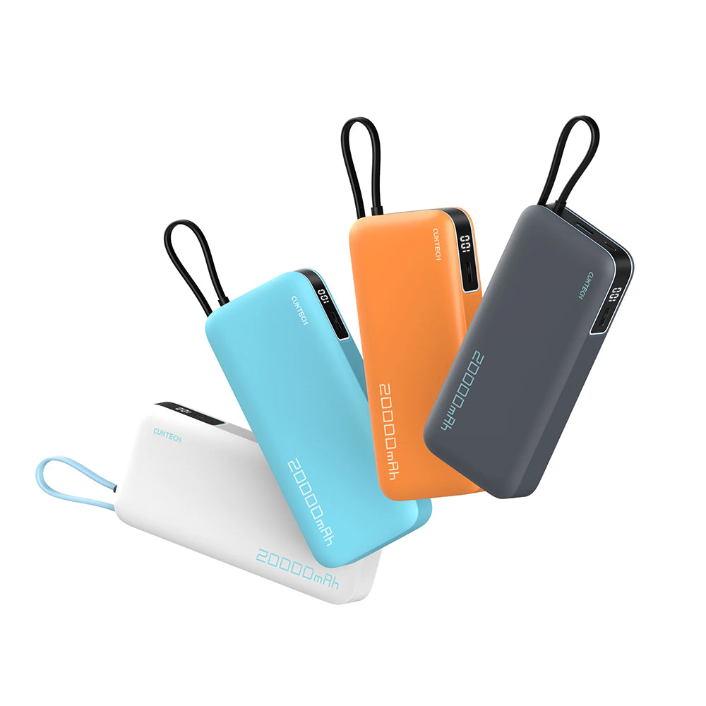 Batería Externa Cuktech LPB200N, 20000mAh, 45W, QC + PD, 1 x USB-A - 2 x USB-C, Blanca CUKP200NGLLG