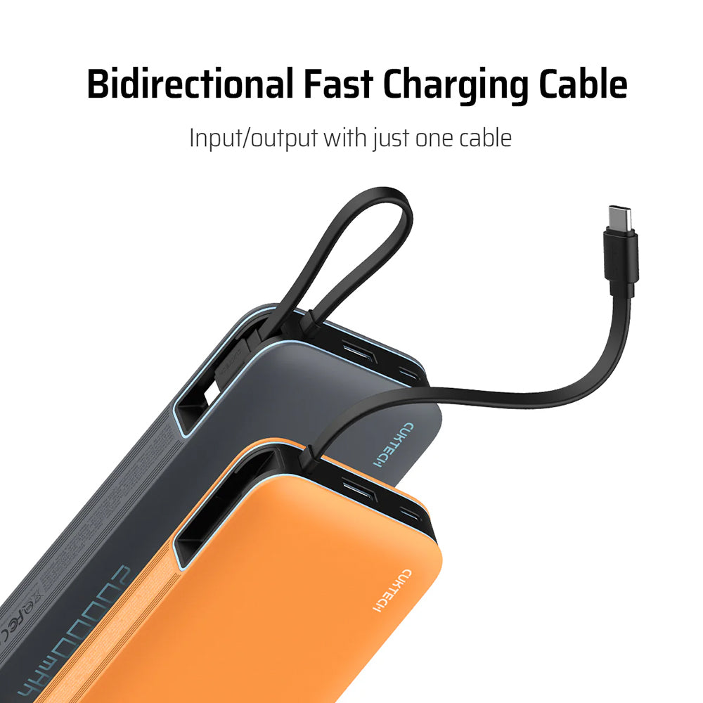 Batería Externa Cuktech LPB200N, 20000mAh, 45W, QC + PD, 1 x USB-A - 2 x USB-C, Blanca CUKP200NGLLG