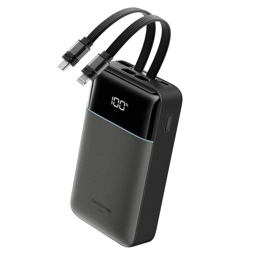 Batería Externa Cuktech LPB200NL, 20000mAh, 40W, QC + PD, 1 x Lightning - 1 x USB-A - 2 x USB-C, Gris CKB200NLGLGY