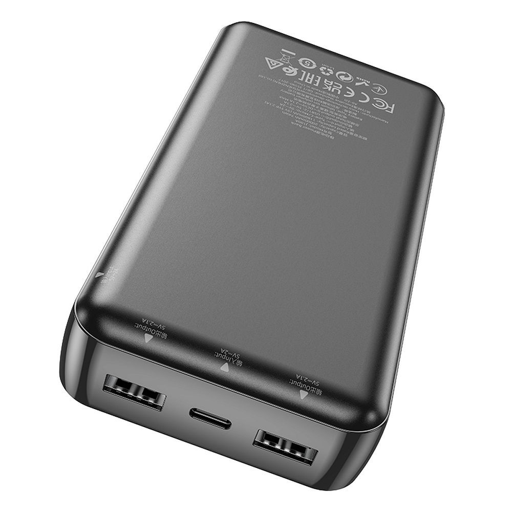 Batería Externa HOCO J100A, 20000mAh, 10W, 2 x USB-A, Negra