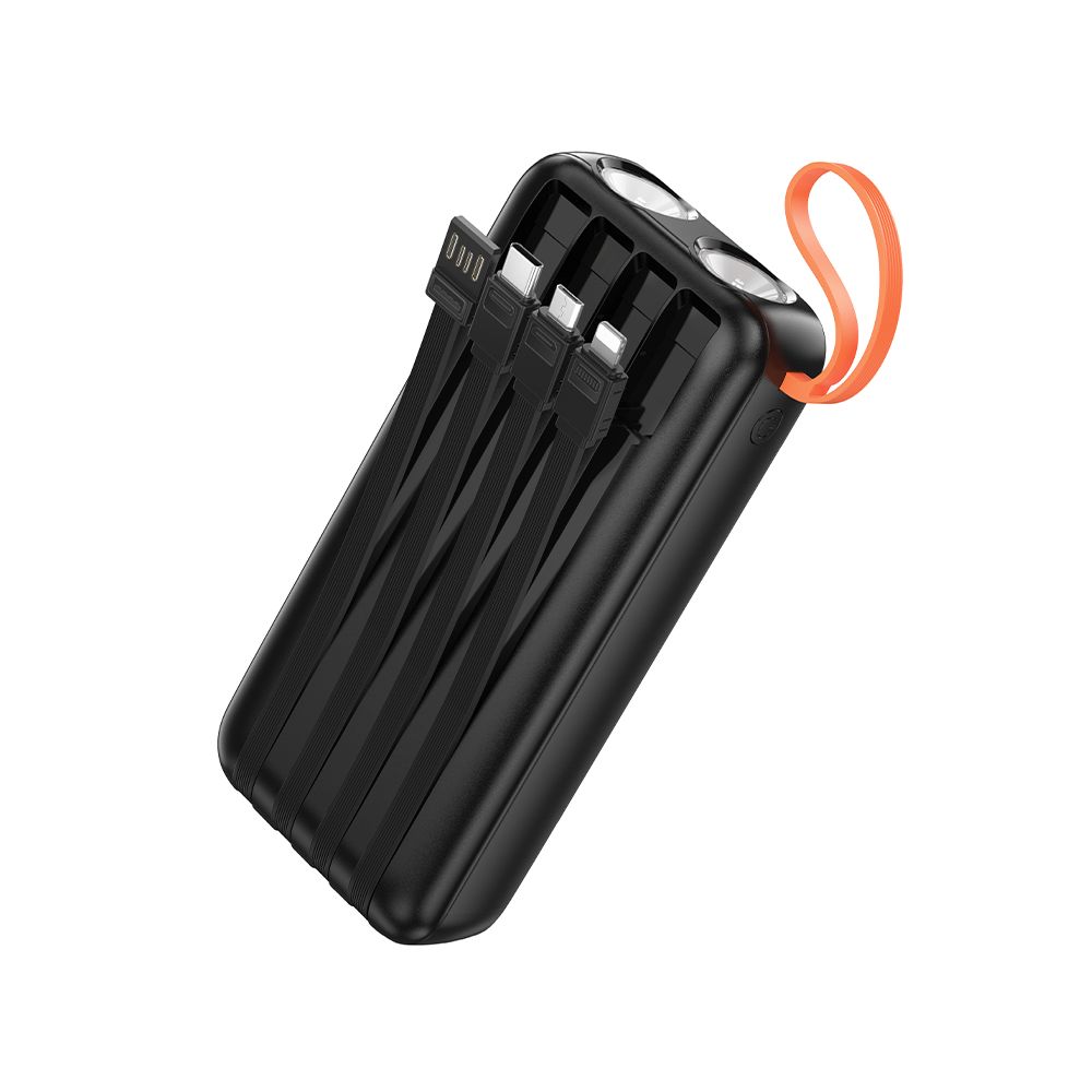 Batería Externa HOCO J151A, 20000mAh, 10W, 1 x Lightning - 1 x microUSB - 1 x USB-A - 1 x USB-C, Negra