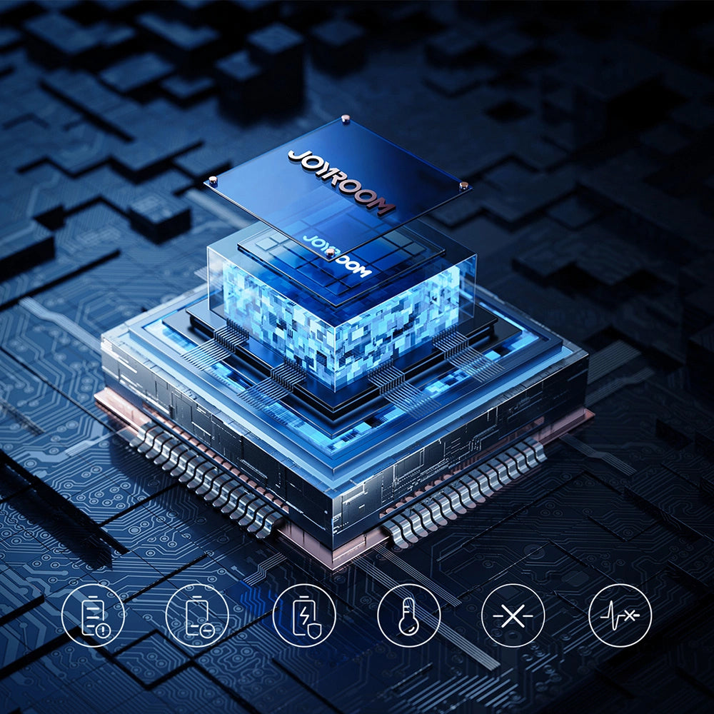 Batería Externa Joyroom JR-PBF05, 30000mAh, 65W, QC + PD, 1 x USB-A - 2 x USB-C, Negra