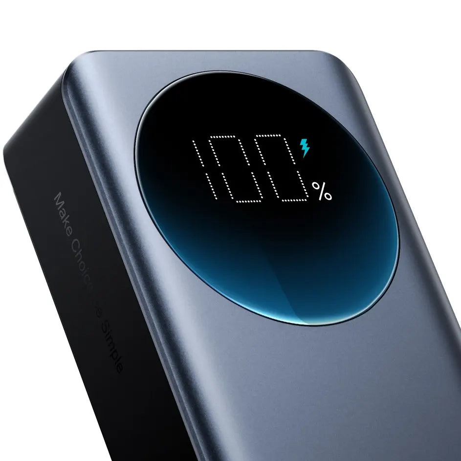 Batería Externa Joyroom JR-PBF05, 30000mAh, 65W, QC + PD, 1 x USB-A - 2 x USB-C, Negra