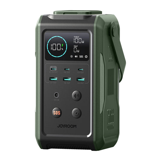 Batería Externa Joyroom JR-PBF10, 75000mAh, 100W, QC + PD, 3 x USB-A - 3 x USB-C, Verde