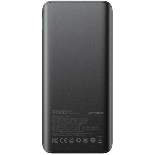 Batería Externa Joyroom JR-PBF20, 10000mAh, 25W, QC + PD, 1 x USB-C - 2 x USB-A, Negra