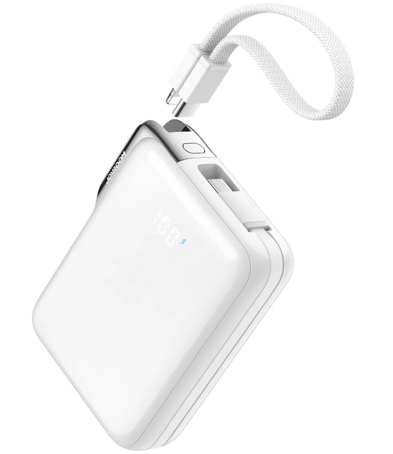 Joyroom JR-PBF27 Pro External Battery, 10000mAh, 30W, QC + PD, 1 x Lightning - 2 x USB-C, White
