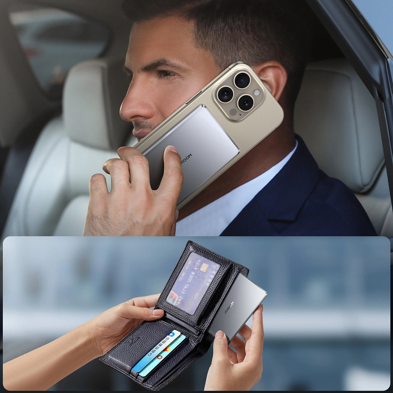 Batería Externa Inalámbrica Joyroom JR-PBM08, 5000mAh, 20W, PD + FQI, 1 x QI - 1 x USB-C, Gris