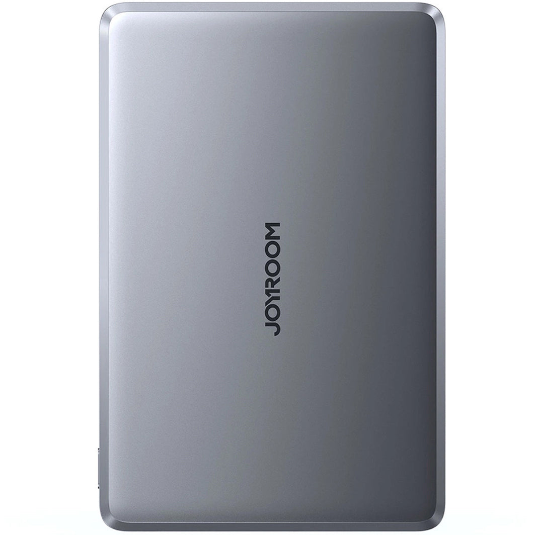 Batería Externa Inalámbrica Joyroom JR-PBM08, 5000mAh, 20W, PD + FQI, 1 x QI - 1 x USB-C, Gris