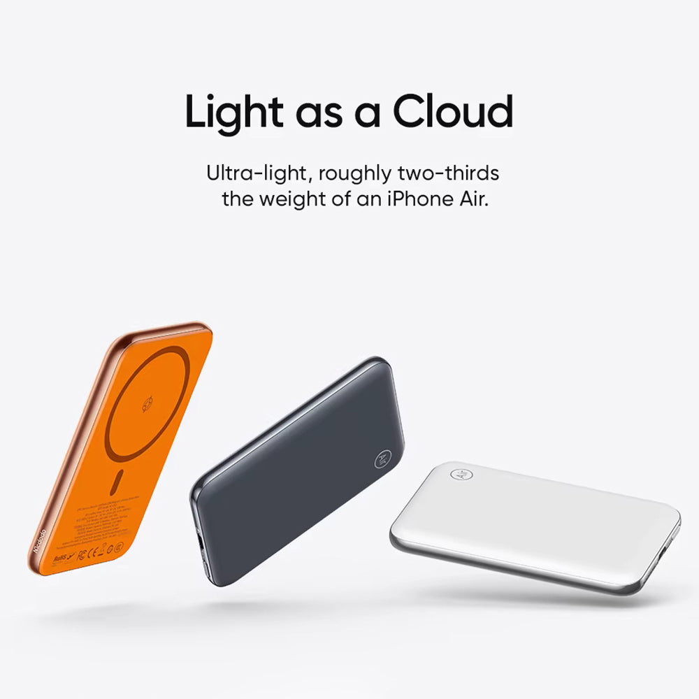 Batería Externa Inalámbrica McDodo MC-2931 Meta Air, 5000mAh, 20W, PD + FQI, 1 x QI - 1 x USB-C, Negra