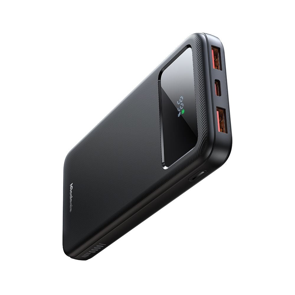 Batería Externa McDodo MC-4220, 10000mAh, 22.5W, QC + PD, 2 x USB-A - 1 x USB-C, Negra.