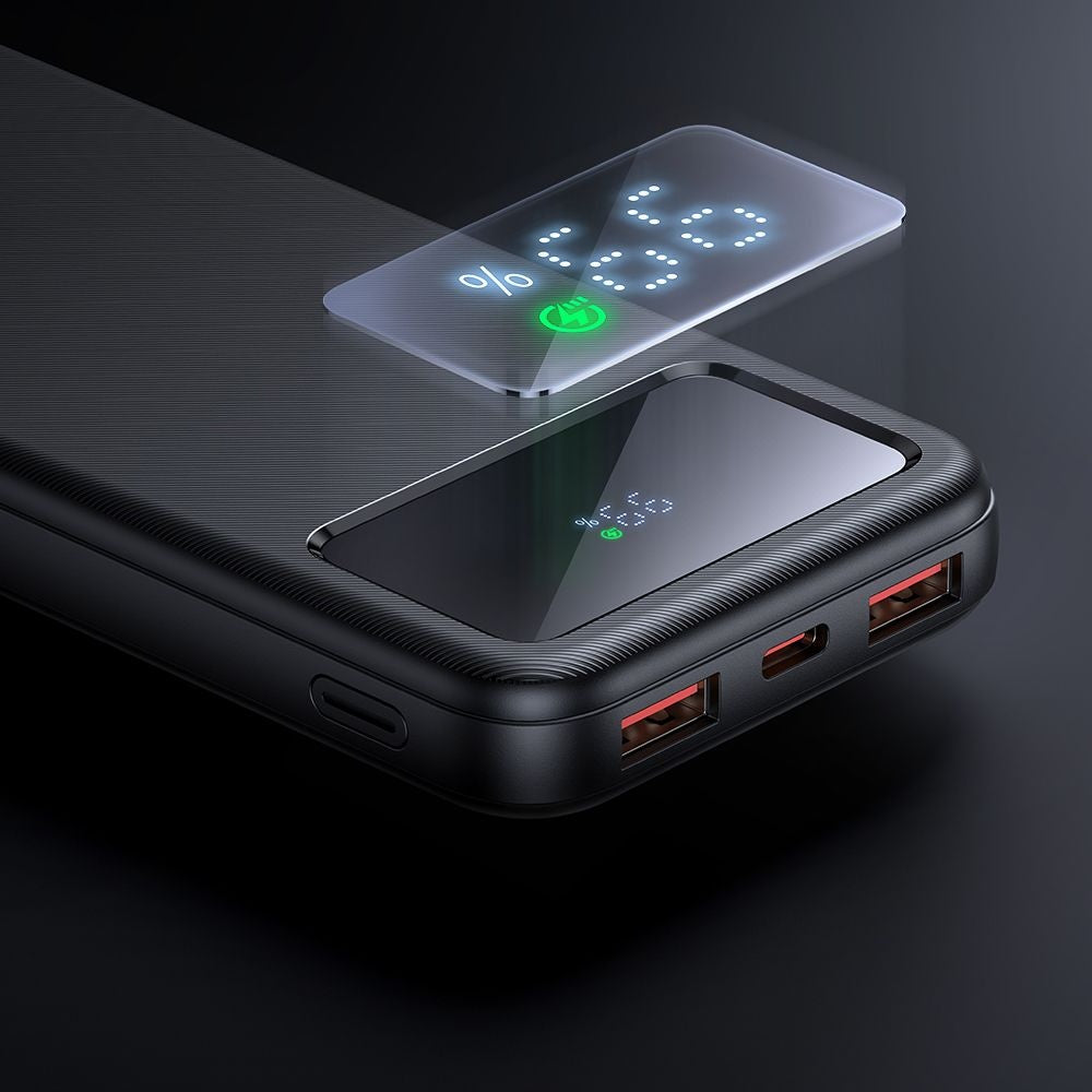 Batería Externa McDodo MC-4220, 10000mAh, 22.5W, QC + PD, 2 x USB-A - 1 x USB-C, Negra.