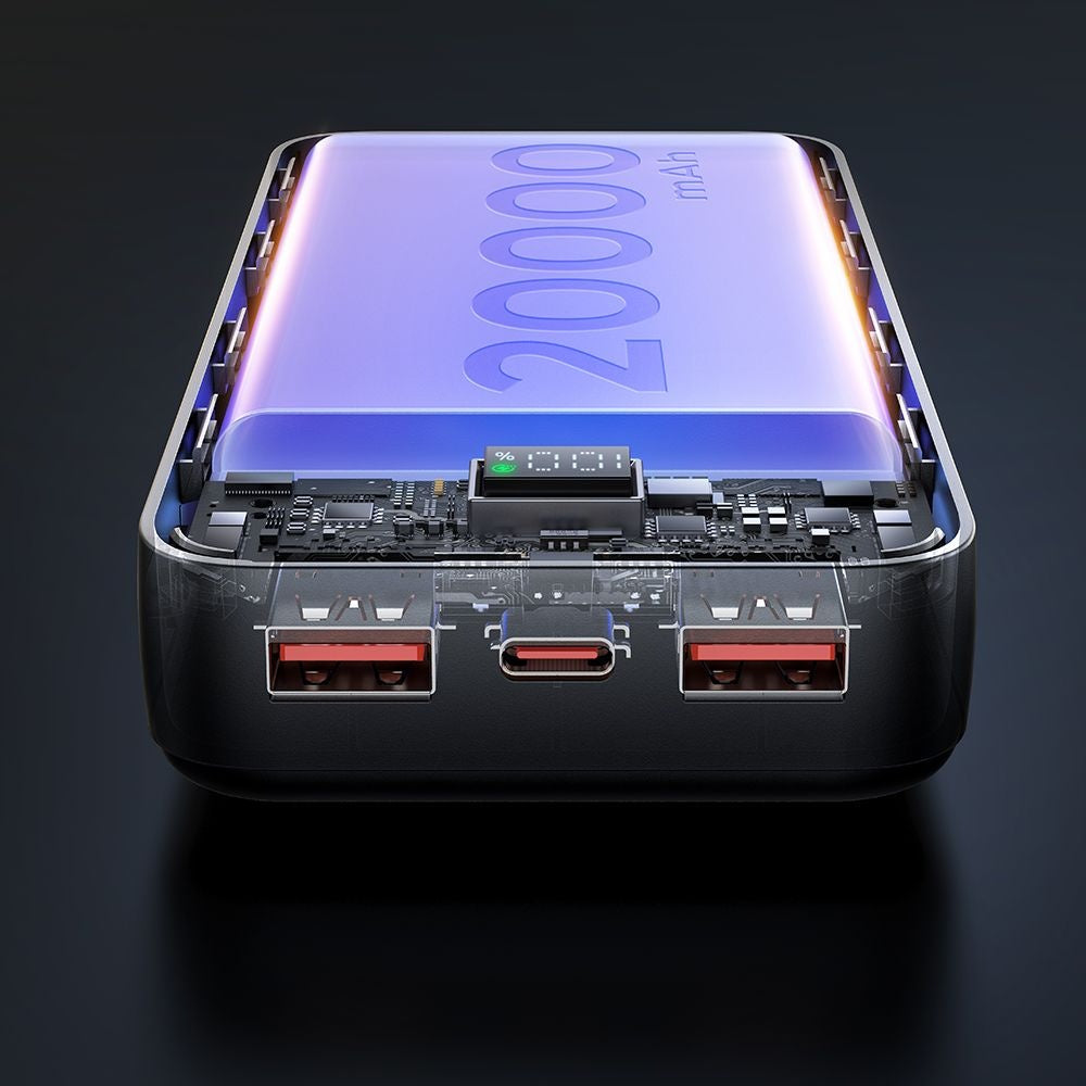Batería Externa McDodo MC-4230, 20000mAh, 22.5W, QC + PD, 2 x USB-A - 1 x USB-C, Negra
