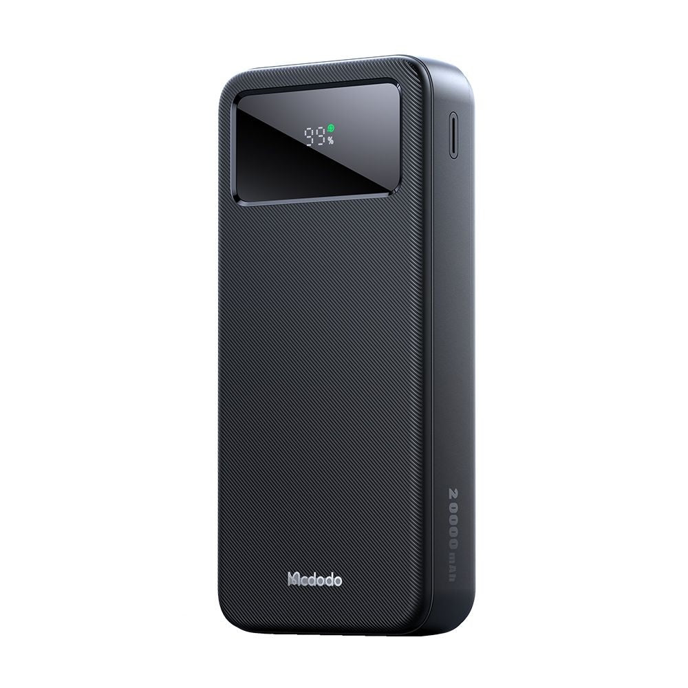 Batería Externa McDodo MC-4230, 20000mAh, 22.5W, QC + PD, 2 x USB-A - 1 x USB-C, Negra