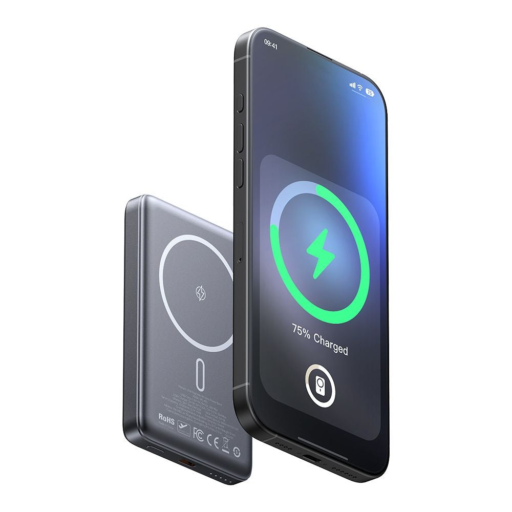 Batería Externa Inalámbrica McDodo MC-4651 Meta, 10000mAh, 20W, PD + FQI, 1 x QI - 1 x USB-C, Negra