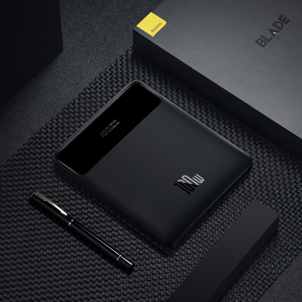 Batería Externa Baseus Blade Ultrathin, 20000mAh, 100W, QC + PD, 2 x USB-A - 2 x USB-C, Negra PPBL000201