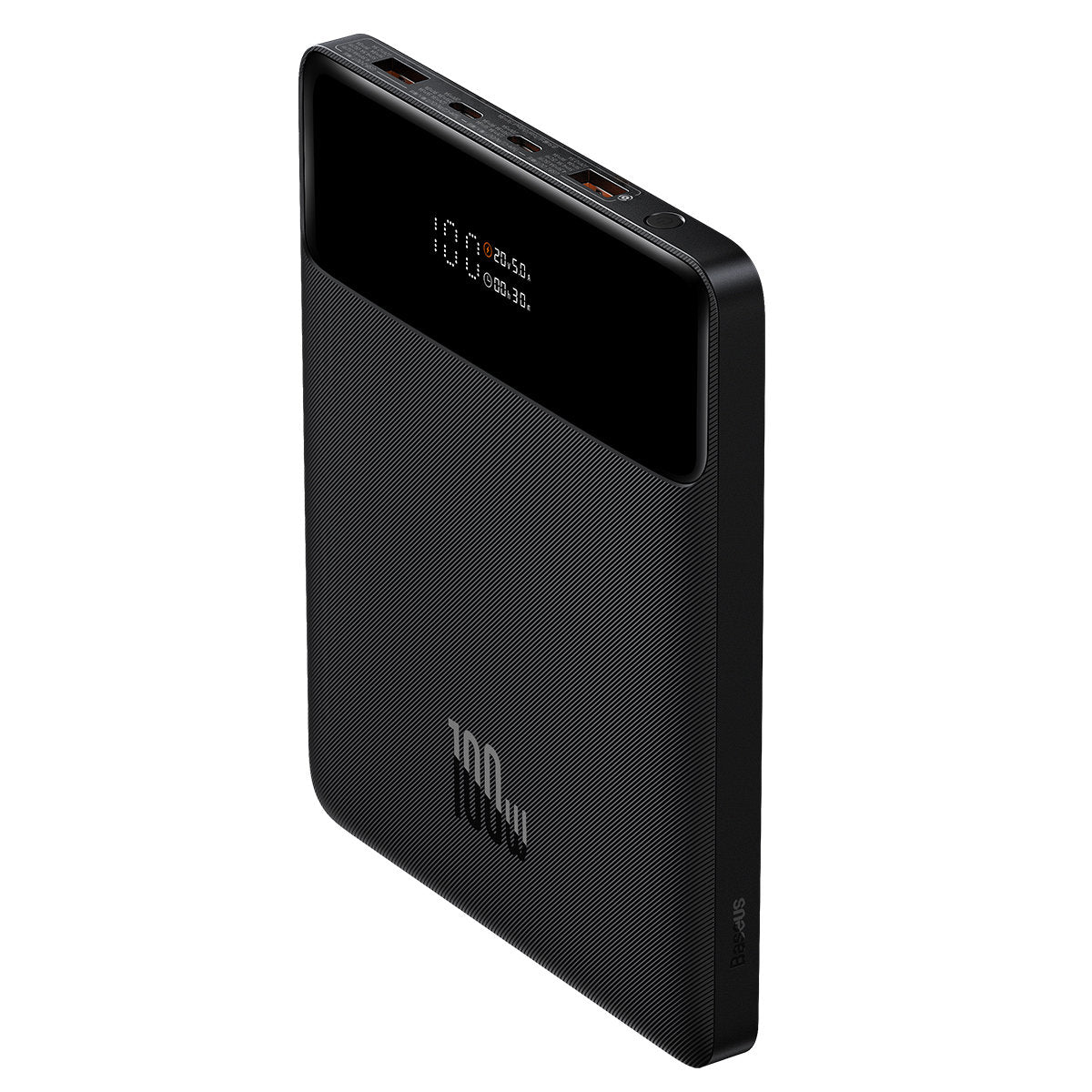 Batería Externa Baseus Blade Ultrathin, 20000mAh, 100W, QC + PD, 2 x USB-A - 2 x USB-C, Negra PPBL000201