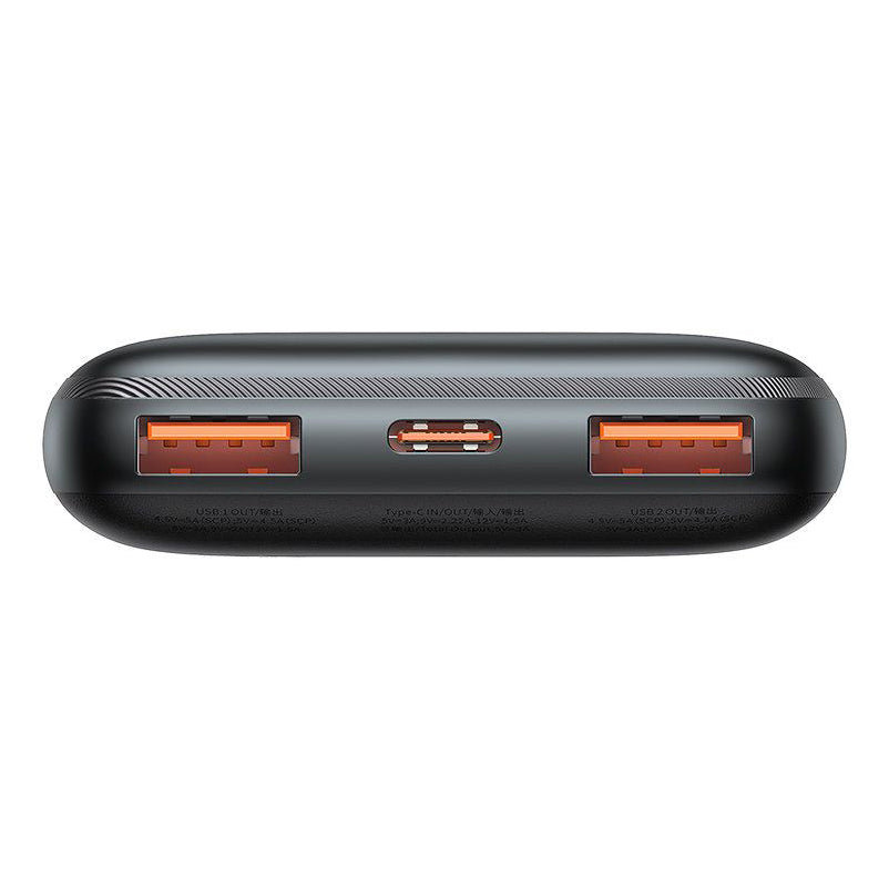 Batería Externa Baseus Bipow Pro, 10000mAh, 22.5W, QC + PD, 1 x USB-C - 2 x USB-A, Negra PPBD040001