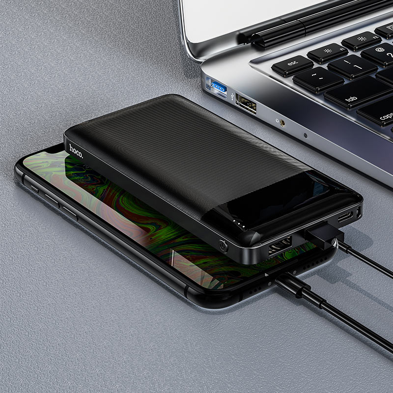 Batería Externa HOCO J72, 10000mAh, 10W, 2 x USB-A, Negra