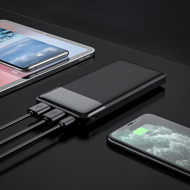 Batería Externa HOCO J72, 10000mAh, 10W, 2 x USB-A, Negra