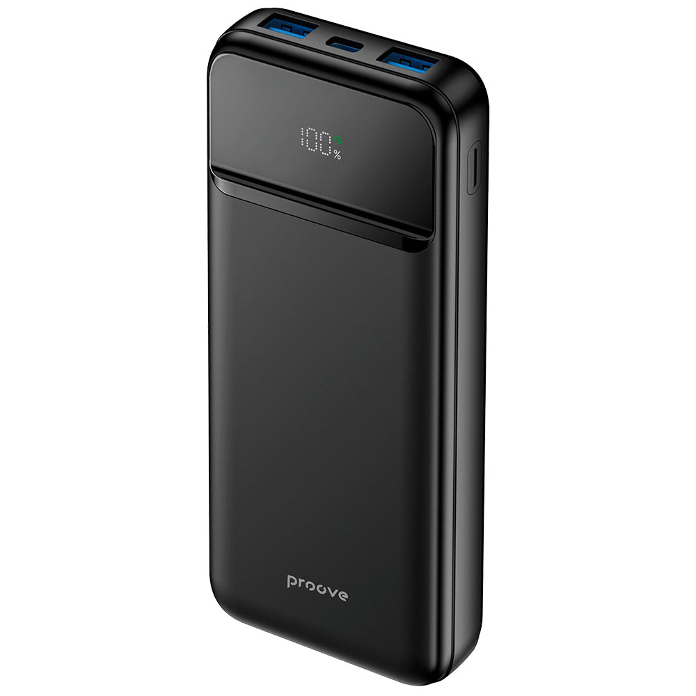 Batería Externa Proove Illuminator 2, 10000mAh, 22.5W, QC + PD, 2 x USB-A - 1 x USB-C, Negra PBIP10212201