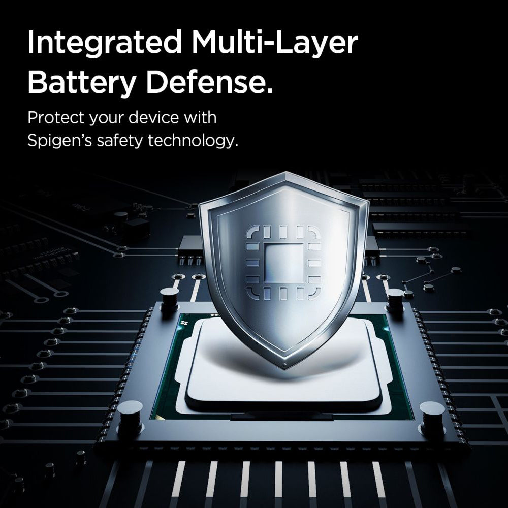 Batería Externa Spigen Essential, 10000mAh, 22.5W, QC + PD, 1 x USB-A - 2 x USB-C, Negra ABA09431