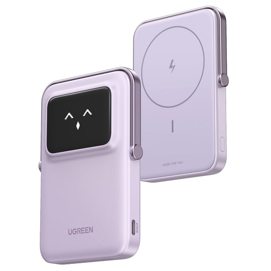 UGREEN PB511 Uno Batería externa, 10000mAh, 30W, QC + PD, 1 x USB-A - 2 x USB-C, Morado
