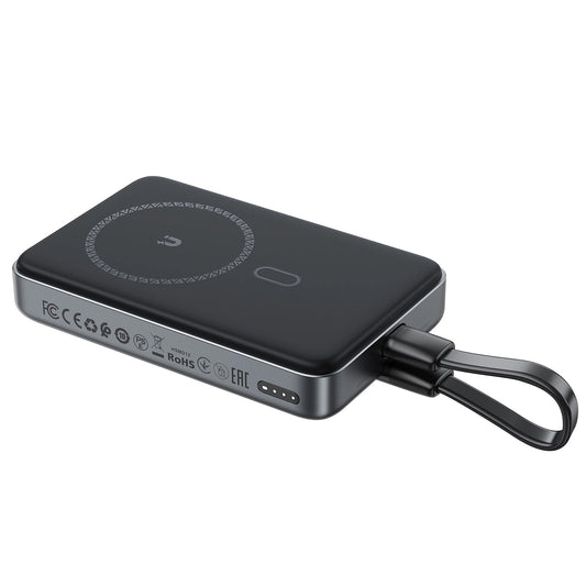 Batería Externa Inalámbrica Acefast M10, 10000mAh, 30W, PD + FQI, 1 x QI - 2 x USB-C, Negra