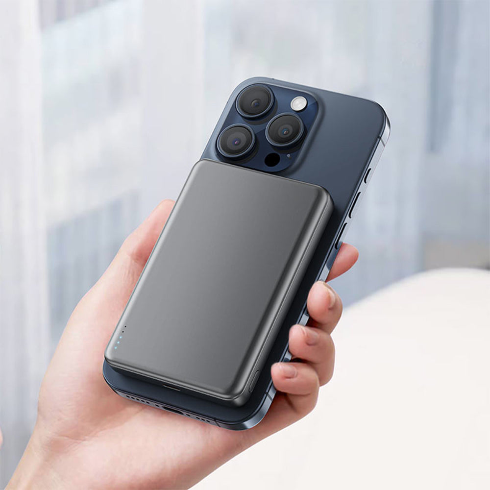 Batería Externa Inalámbrica Acefast M12, 10000mAh, 20W, PD + FQI, 1 x QI - 1 x USB-C, Negra