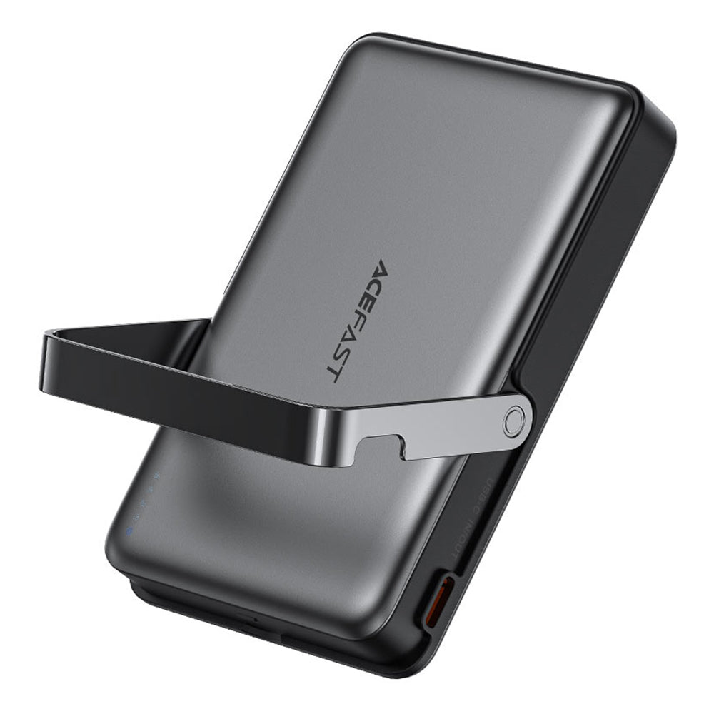 Batería Externa Inalámbrica Acefast M17, 10000mAh, 22.5W, PD + FQI, 1 x QI - 1 x USB-C, Negra