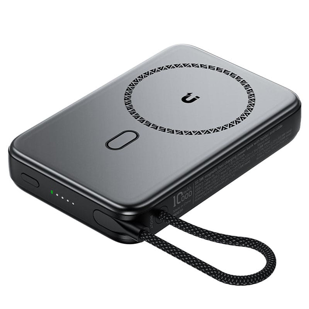 Batería Externa Inalámbrica Acefast M24, 10000mAh, 22.5W, PD + FQI, 1 x QI - 2 x USB-C, Gris