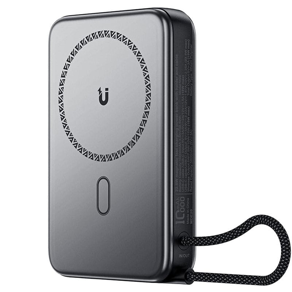 Batería Externa Inalámbrica Acefast M24, 10000mAh, 22.5W, PD + FQI, 1 x QI - 2 x USB-C, Gris