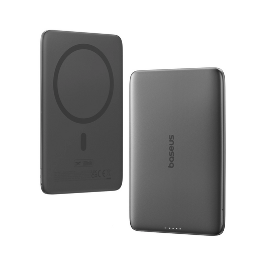 Batería Externa Inalámbrica Baseus PicoGo AM41, 5000mAh, 20W, PD + FQI, 1 x QI - 1 x USB-C, Negra