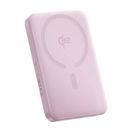 Batería Externa Inalámbrica Baseus Enerfill FM12, 10000mAh, 22.5W, PD + FQI, 1 x QI - 1 x USB-C, Rosa E0028502