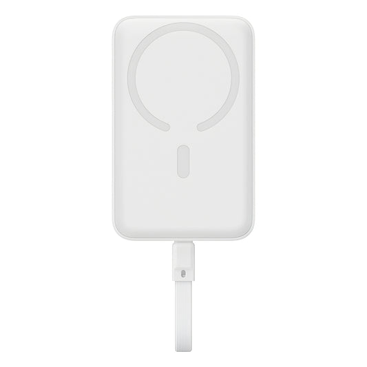Batería Externa Inalámbrica Baseus Magnetic Mini, 10000mAh, 30W, PD + FQI, 1 x QI - 2 x USB-C, Blanca P1002210B223-00