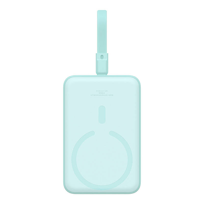 Batería Externa Inalámbrica Baseus Magnetic Mini, 10000mAh, 20W, PD + FQI, 1 x Lightning - 1 x QI - 1 x USB-C, Verde P10022109333-00