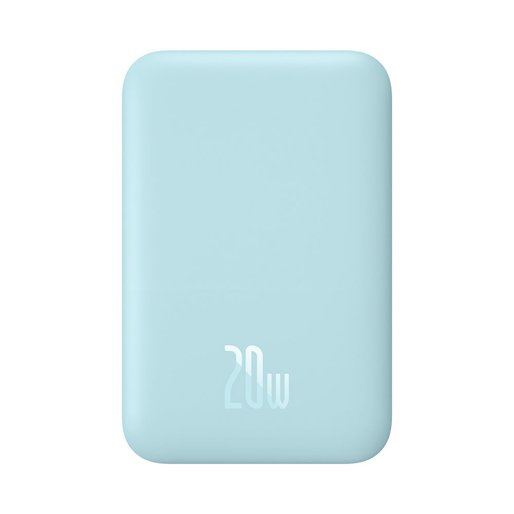 Batería Externa Inalámbrica Baseus Mini Air, 6000mAh, 20W, PD + FQI, 1 x QI - 1 x USB-C, Azul P10059002313-00